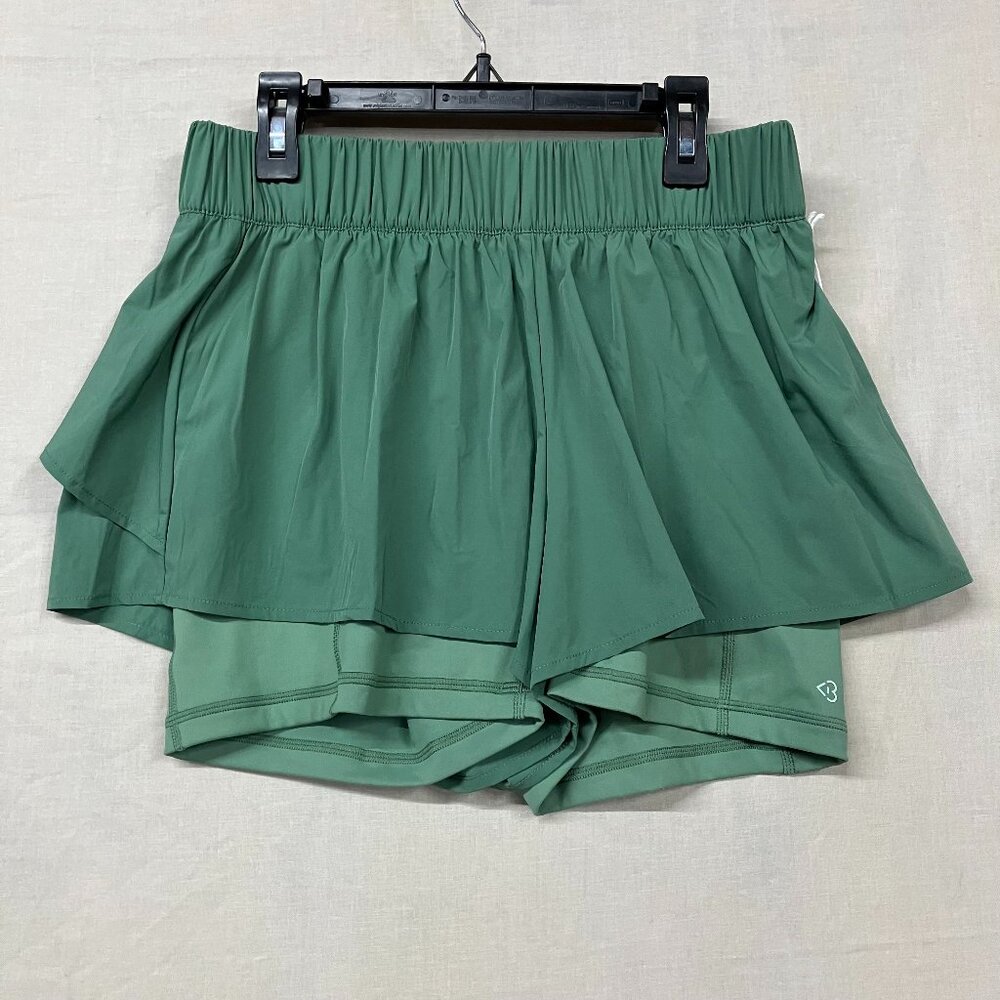 Blogilates Green Athletic Ruffle Shorts - Picture 5 of 13